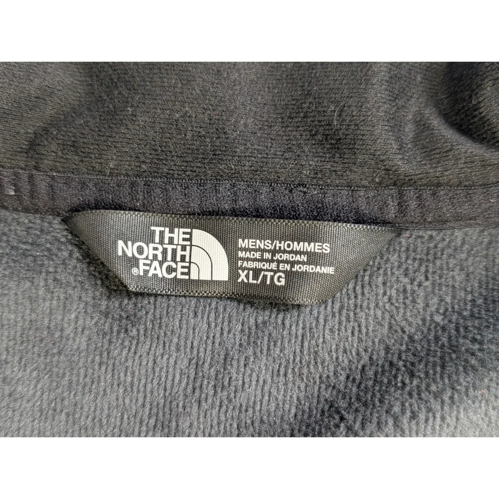 The North Face Mens XL Full Zip Fleece Jacket Charcoal Grey Heathered Softshell